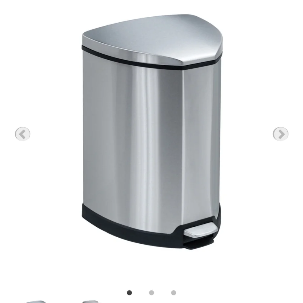 Stainless Steel Trash Can with Pedal. Receptable With Lid. New No Tags - Picture 3 of 13